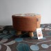 AMBERHAUS Modern Living Room Small Round Accent Chair - Upholstered Seat with Sturdy Metal Frame, Compact Design