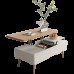 AMBERHAUS Lift-Up Coffee Table for Living Room - Adjustable Height with Hidden Storage, Modern Multifunctional Design