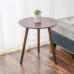 AMBERHAUS Set of 3 Round Wooden Tables - Nesting Tables with Modern Design, Durable Wood Finish for Living Rooms and Bedrooms