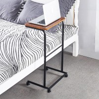 AMBERHAUS Movable Table with Wheels - Rolling Multipurpose Desk for Living Rooms, Offices, or Small Spaces