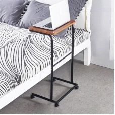 AMBERHAUS Movable Table with Wheels - Rolling Multipurpose Desk for Living Rooms, Offices, or Small Spaces